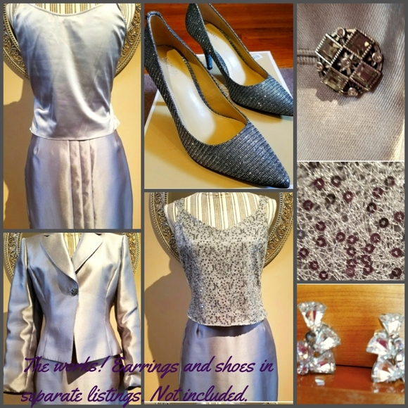 Michael Kors Sparkle Silver Gray Heels - Best In Shoes Host Pick! - Picture 5 of 16